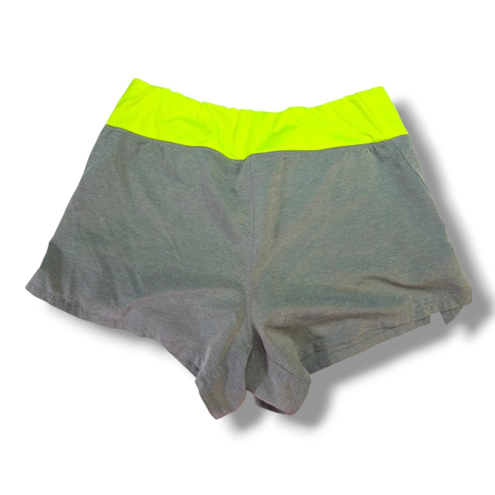 Danskin Now Running Shorts Built In Liner Neon Waist Gray Athletic‎ M